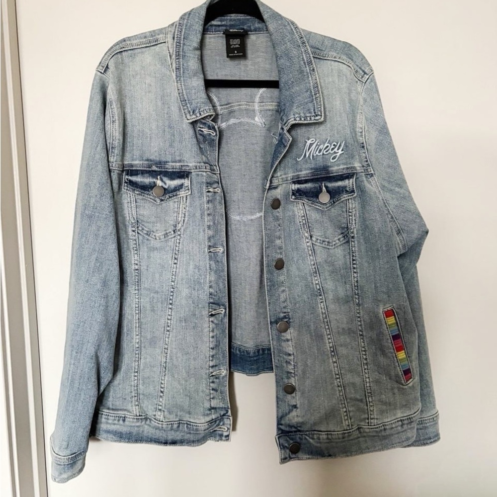 Torrid Light Blue Denim Jacket with Embroidery